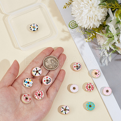 18Pcs 9 Colors Handmade Porcelain Enamel Beads PORC-PA0001-60-1