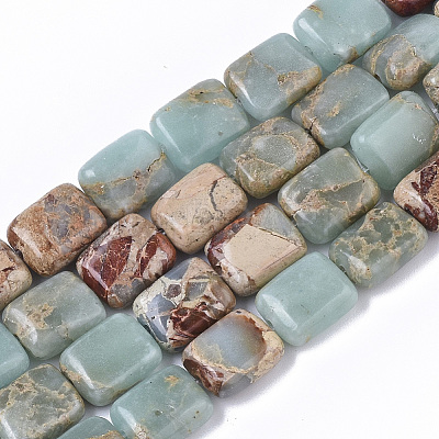 Natural Aqua Terra Jasper Beads Strands X-G-S366-016-1
