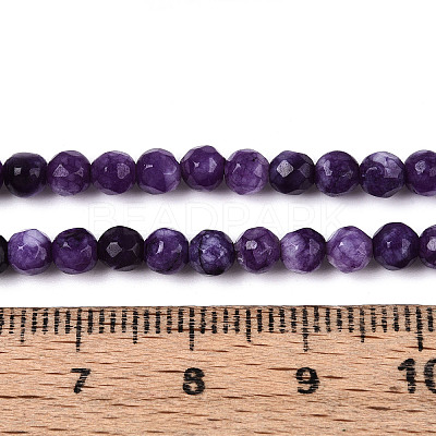 Dyed Natural White Jade Beads Strands G-T139-4mm-60-12-1