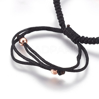 Nylon Cord Braided Bead Bracelets Making BJEW-F360-FRG08-1