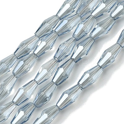 Transparent Electroplate Glass Beads Strands GLAA-K064-05A-PL03-1