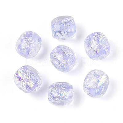 Handmade Foil Lampwork Beads Strands FOIL-T008-01C-1
