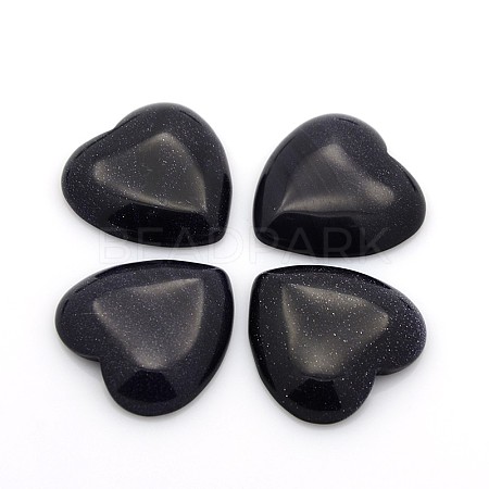 Synthetic Blue Goldstone Cabochons G-P021-06-1