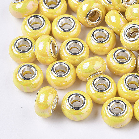 Opaque Resin European Beads RPDL-T038-007K-1