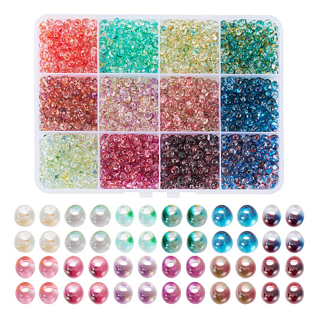 180G 12 Colors 6/0 Gradient Color Glass Seed Beads SEED-TA0001-63-1