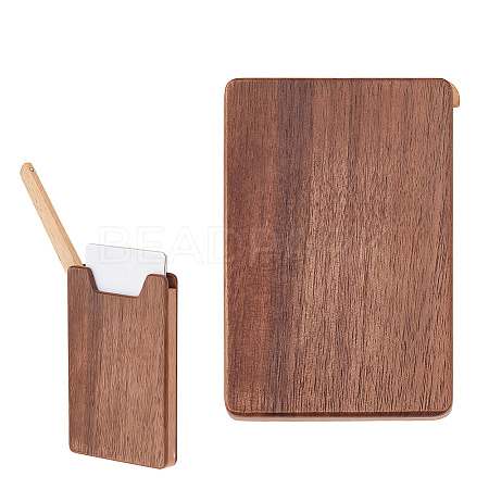 Wood Business Card Packing Magnetic Boxes CON-WH0110-329-1