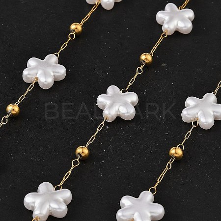 Ion Plating(IP) 304 Stainless Steel Flower Link Chains CHS-H034-03G-04-1