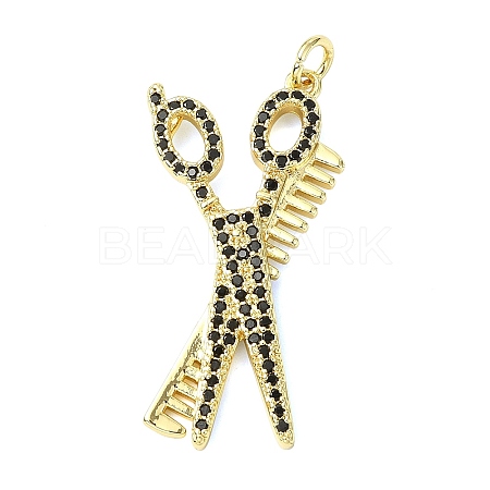 Brass Micro Pave Cubic Zirconia Pendants KK-H270-04G-1