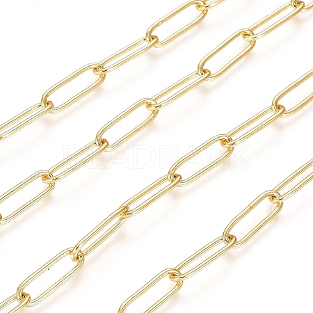 Soldered Brass Paperclip Chains CHC-D025-03G-01-1