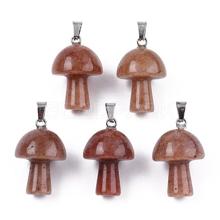 Natural Purple Aventurine Pendants G-N0325-10N-1