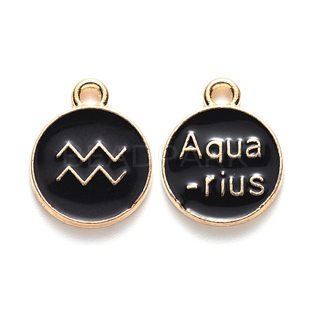 Alloy Enamel Pendants ENAM-S124-01A-08J-1