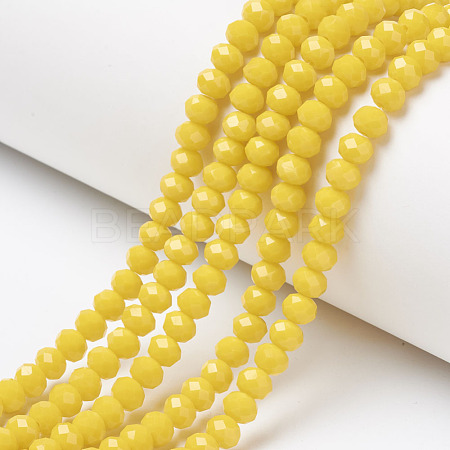 Opaque Solid Color Glass Beads Strands X-EGLA-A034-P6mm-D04-1