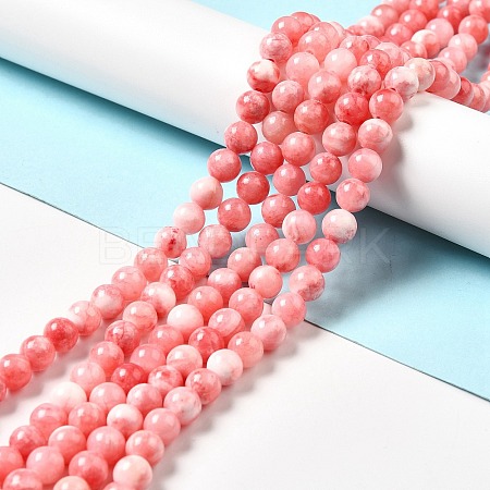 Natural Green Jade Beads Strands G-G757-04-10mm-1
