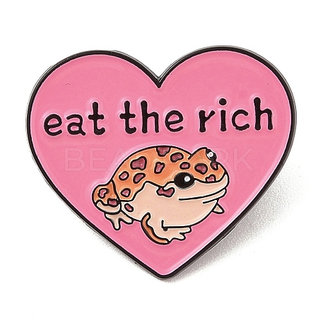 Eat the Rich Frog Alloy Brooches JEWB-M046-15-1