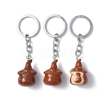 Natural Red Jasper Keychains KEYC-P011-04P-03-1