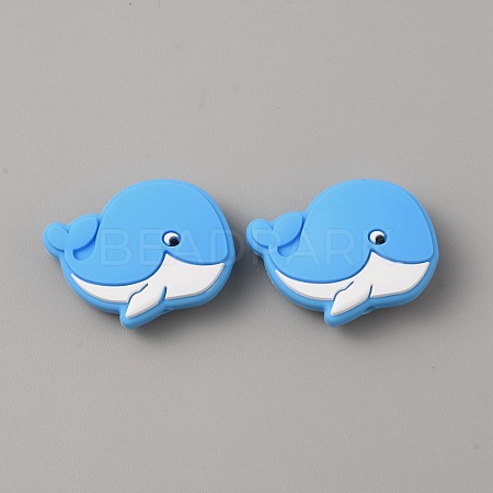 Dolphin Food Grade Eco-Friendly Silicone Beads SIL-WH0018-002D-1