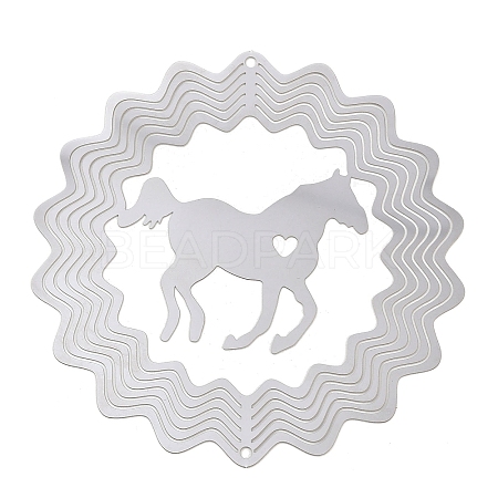 201 Stainless Steel 3D Rotating Hanging Wind Spinner STAS-B122-01P-01-1