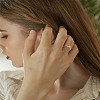 1Pc Brass Micro Pave Clear Cubic Zirconia Open Cuff Rings for Women RJEW-LP0002-37M-1