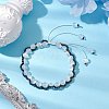 Round Natural Selenite Braided Beaded Bracelets BJEW-JB10363-2