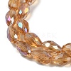 Transparent Electroplate Glass Beads Strands EGLA-N013-T8mm-B21-3