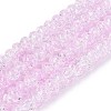 Crackle Transparent Glass Beads Strands GLAA-N069-02A-08-1
