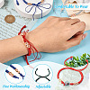 10Pcs 10 Colors Adjustable Nylon Cord Braided Bracelet Making MAK-TA0001-15-10