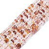 Natural Red Hematoid Quartz/Ferruginous Quartz Beads Strands G-K245-B07-01-1