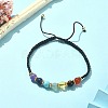 Natural & Synthetic Mixed Gemstone Braided Bead Bracelets BJEW-TA00325-4