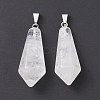 Natural Quartz Crystal Pointed Pendants G-I314-02P-20-2