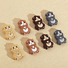 16Pcs 4 Colors Squirrel Food Grade Eco-Friendly Silicone Focal Beads SIL-CA0003-02-6