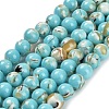 Assembled Synthetic Stone and Trochus Shell Beads Strands G-B128-08B-06-1