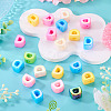 20Pcs UV Plating Opaque Acrylic European Beads OACR-TADJ0001-16D-4