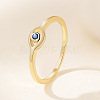 Evil Eye 925 Sterling Silver Micro Pave Cubic Zirconia Finger Rings for Women FS-WG42376-06-3