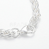 304 Stainless Steel Wheat Chain Bracelets BJEW-I252-09S-3