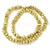 Electroplated Natural Lava Rock Beads Strands G-L606-D02-01B-3