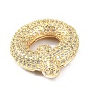 Rack Plating Brass Micro Pave Cubic Zirconia Pendants KK-Q790-01Q-G-2