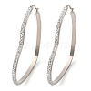 304 Stainless Steel Heart Hoop Earrings EJEW-S242-01P-H-2