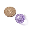 Faceted Teardrop Transparent Glass Pendant PALLOY-JF02348-01-2