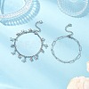 304 Stainless Steel Paperclip & Figaro Chain Bracelets for Women BJEW-JB12445-04-1