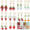 DIY Lampwork & Acrylic Vegetables and Fruits Leverback Earrings Making Kits DIY-SC0026-29-1