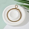 Ion Plating(IP) 304 Stainless Steel Round Snake Chain Bracelets BJEW-O186-08A-G-1