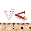 Rack Plating Alloy Enamel Pendants ENAM-T024-53V-G-3