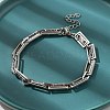 304 Stainless Steel Rectangle Link Chains Bracelets for Men & Women BJEW-D042-43P-3