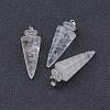 Natural Quartz Crystal Pendants G-P236-01-1