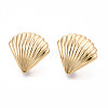 Brass Stud Earring Findings KK-N263-132A-G-1
