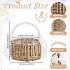 Wicker Flower Baskets with Handle DIY-WH0899-431A-2