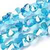 Electroplate Glass Beads Strands X-EGLA-F133-AB02-1
