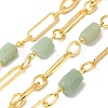 Natural Green Aventurine Faceted Irregular Column Beaded Chains CHC-H105-02G-01-1