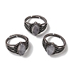 Natural Quartz Crystal Horse Eye Adjustable Rings RJEW-K271-05R-14-1