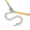 Faceted Rondelle Glass Beaded Necklace for Women NJEW-M208-01M-5
